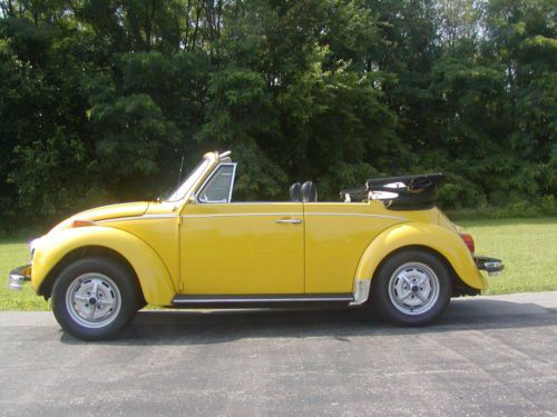 1976 california beetle fuel injected convertible, low miles yellow, drives nice!