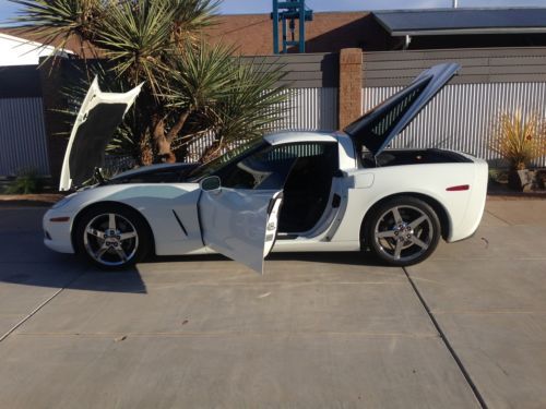 2008 chevrolet corvette arctic white automatic paddle shift 3lt heads up clean