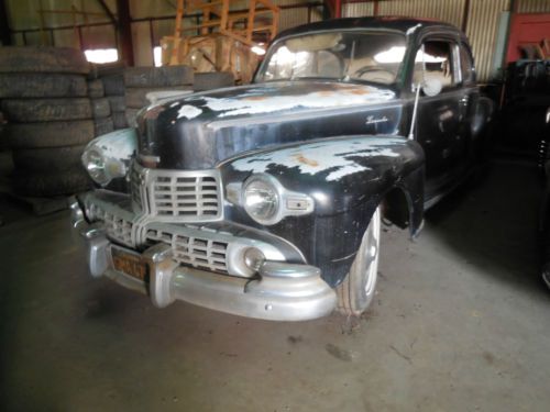 1946 lincoln  coupe!! black plate calforinia car! power windows-skirts-overdrive