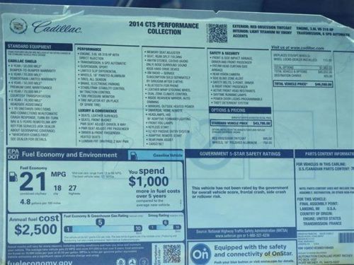 2014 Cadillac CTS Performance, US $46,580.00, image 8