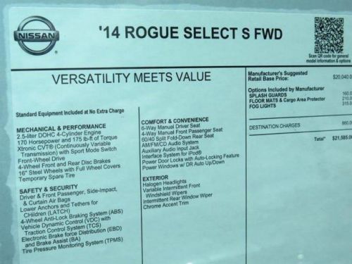 2014 Nissan Rogue Select S, US $18,900.00, image 7