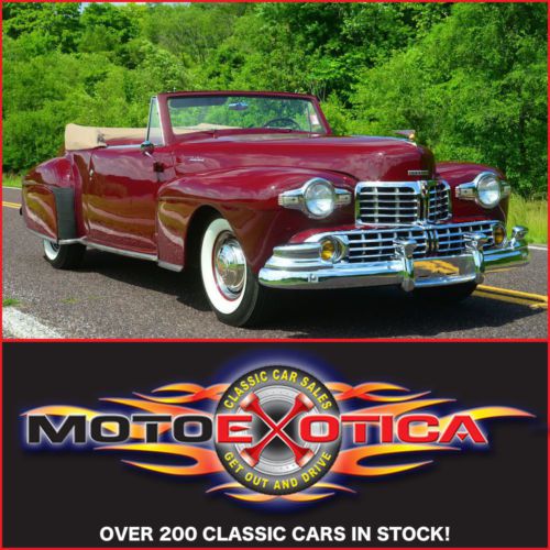 1946 lincoln continental cabriolet - rare &amp; desired - v12 - beautiful resto-lqqk