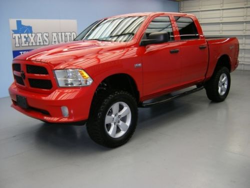 We finance!! 2013 ram 1500 express 4x4 hemi crew cab lifted 10k miles texas auto