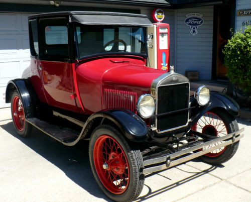 1927 ford model t coupe nice barn find