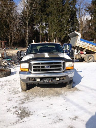 1999 f350 drw lariat 4x4 7.3 power stroke diesel auto white&amp;gold 8' bed