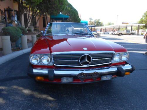 1988 Mercedes 560SL, Signal Red, Palomino, LOW MILES, Hardtop Convertible, image 13