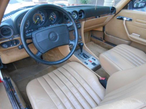 1988 Mercedes 560SL, Signal Red, Palomino, LOW MILES, Hardtop Convertible, image 15