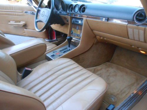 1988 Mercedes 560SL, Signal Red, Palomino, LOW MILES, Hardtop Convertible, image 16