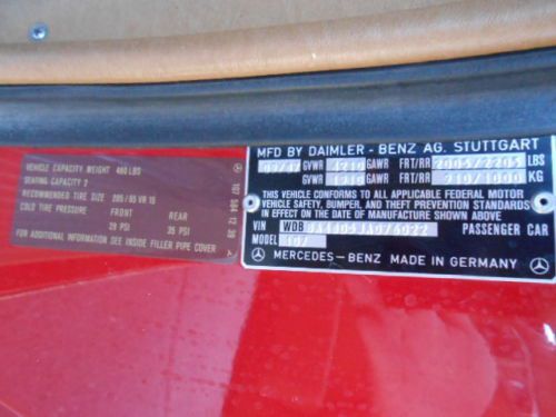 1988 Mercedes 560SL, Signal Red, Palomino, LOW MILES, Hardtop Convertible, image 21