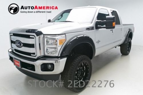 2012 ford f-250 4x4 lariat srw 21k mi crew cab rearcam lifted pwr boards leather