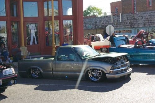 S10 bagged,shaved,smoothed,custom paint &amp; interior, suicide remote kicker doors.