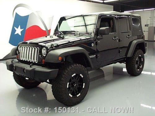 2010 jeep wrangler unltd sport convertible 4x4 lift 52k texas direct auto