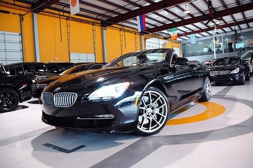 12 bmw 650i luxury sport conv drive-assist nav pdc cam keyless hud 20s ac-sts 5k