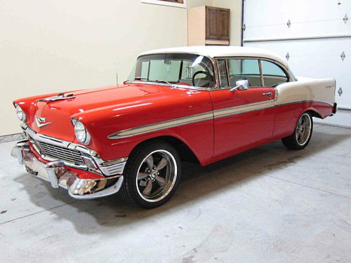 1956 chevrolet belair hardtop v-8 must see-complete restoration done -no reserve