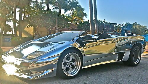 Chrome lamborghini diablo convertible exotic supercar replica, like no other!