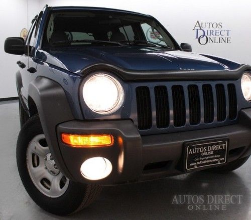 We finance 2004 jeep liberty sport 3.7l 4wd 1owner 76k cd fogs roofrack warranty