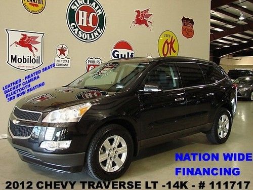 2012 traverse lt,awd,back-up cam,htd lth,bose,3rd row,18in whls,14k,we finance!!