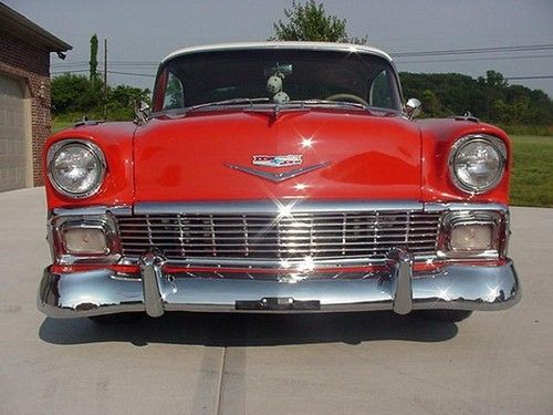 Beauty red/red chevy bel air `56
