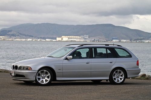 2002 bmw 525it wagon e39 sport pkg silver on black hard to find calif car no res