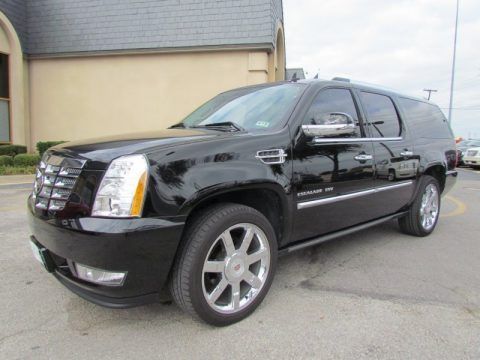 2008 black cadillac escalade esv sport utility 4-door 6.2l awd