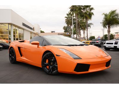 2008 lamborghini gallardo spyder. orange over black. 4,650 miles. e-gear.