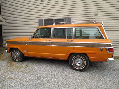 1972 jeep wagoneer s 360 buckets excellent condition orange  4wd  72 ac