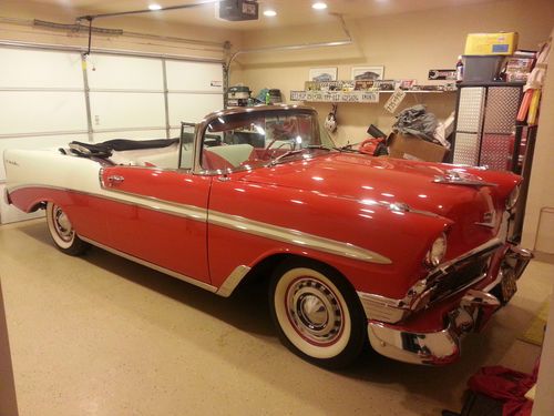 1956 bel air convertible matador red/imperial ivory