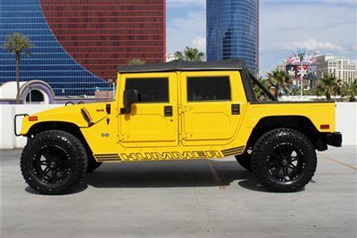 2002 hummer h1 open top+competition yellow+pioneer nav+new 20" wheels &amp; tires!