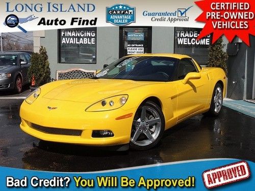 07 chevrolet corvette garage kept leather low miles targa top yellow hid keyless