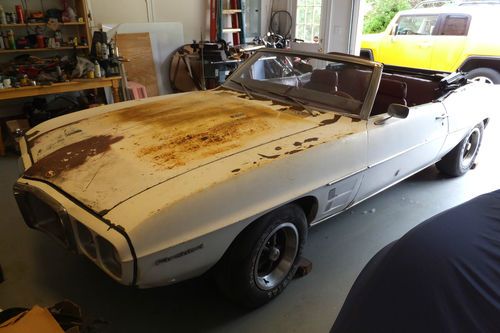 1969 firebird convertible 350 ingine ."good restoration project car"