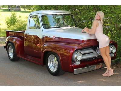 1955 ford f100 pick up 350 700r trans a/c  pb ps power r&amp;ps 4 link rear