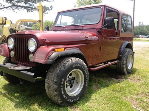 Nice conditioned red cj with tan hard top