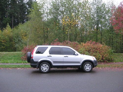 2006 honda cr-v ex silver w/ black leather interior