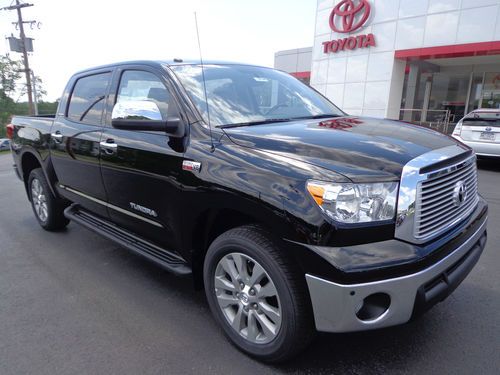 New 2013 tundra crewmax platinum 5.7l v8 4x4 sunroof nav rear camera black