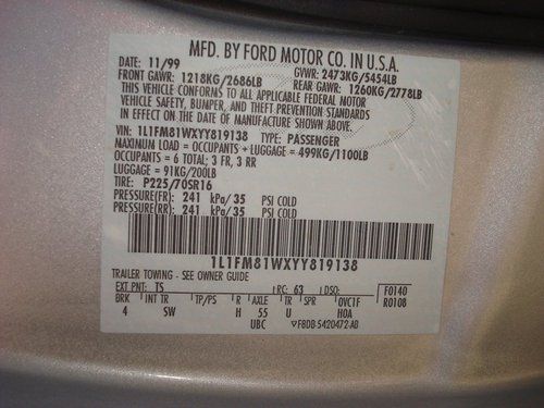 2000 Lincoln Town Car Base Limousine   4.6L  Limo -  Silver / Black, US $8,000.00, image 8