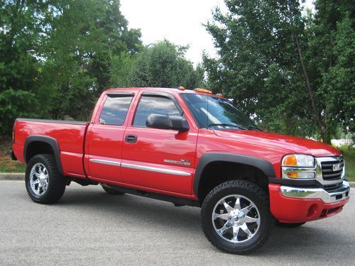 05 gmc sierra 2500hd sle ext cab 4x4 496ci 8.1 vortec v8 6 sp manual rare truck!