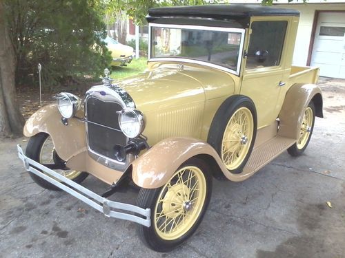 1928  ford model a enclosed cab pickuptruck