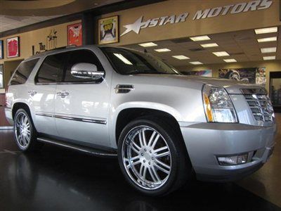 2010 cadillac escalade awd navigation back up camera 24' rims silver