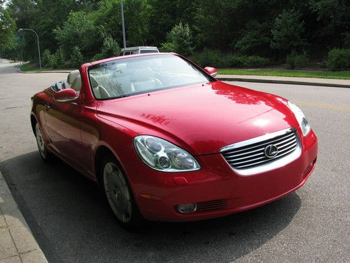 2005 red lexus sc430 - original owner- 89,236 miles dealership serviced only!