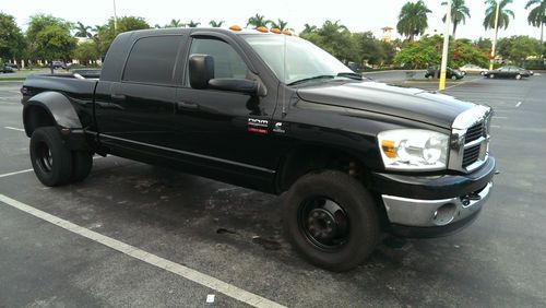 Dodge ram 3500 mega cab dwr slt air bags, aux fuel tank, brake controller blk nr