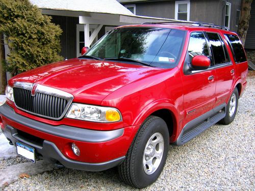 No reserve!!! 1998 lincoln navigator base sport utility 4-door 5.4l red/grey