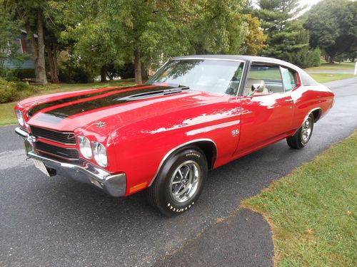 1970 chevelle ss ls6 454 auto high $ rotisserie restoration very nice !