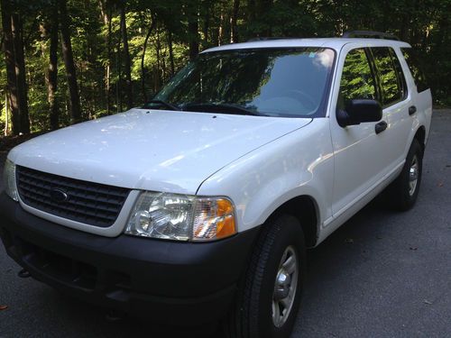 2003 white ford explorer xls sport utility 4-door 4.0l good condition