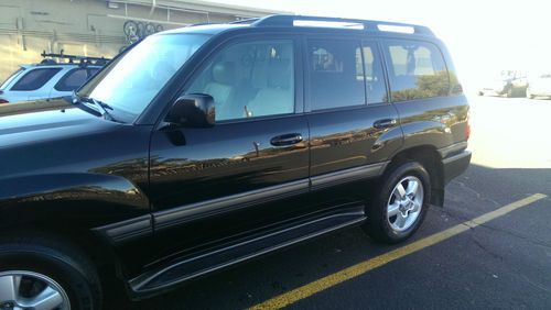 2004 Toyota Landcruiser, 59k miles, black, tan leather, loaded, image 4