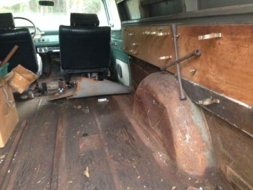 1960 green Ford F-100 Panel Van / truck. Project car!, image 4
