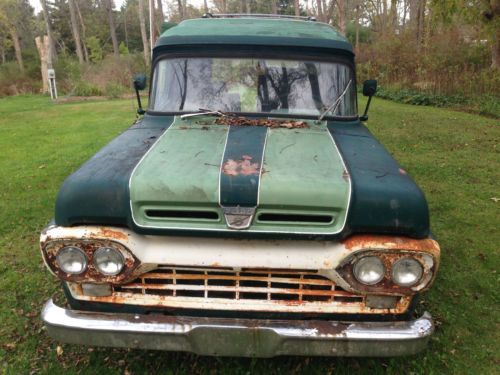1960 green Ford F-100 Panel Van / truck. Project car!, image 12