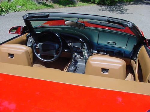 1991 Chevrolet Corvette Convertible 6 Speed with RARE HARD TOP Red/tan MINT cond, image 4