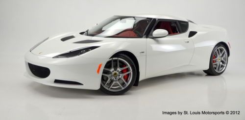 2012 lotus evora ips 2+2 aspen white over venom red leather new full warranty!