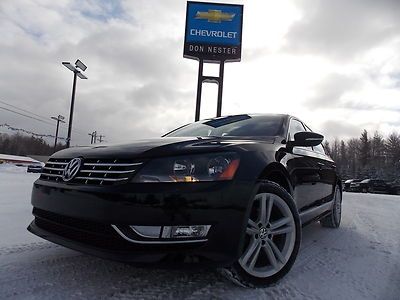 12 vw passat tdi turbo diesel black leather navigation roof heated seat bluetoot