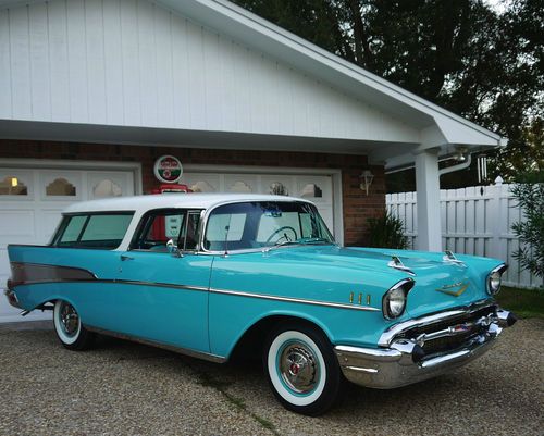 1957 chevy nomad fully restored turquoise 463 miles since restoration